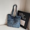 Vintage Large Capacity Denim Bag Women's Shoulder Bag Student Class Bag