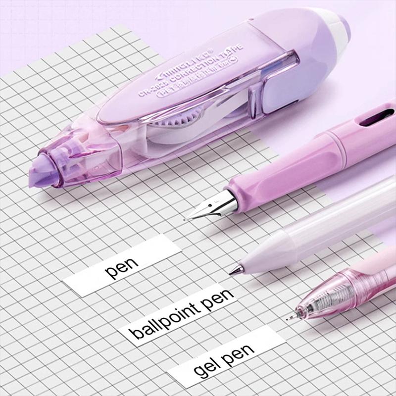 6M5MM Press Type Correction Tape with Replaceable Refills Morandi Color Series for Students School Office Stationery Supplies