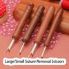 Pack of 4 Crosses Stitching Seam Ripper Featuring Wood Handle for Thread Removal and Comfortable Ergonomic Grip