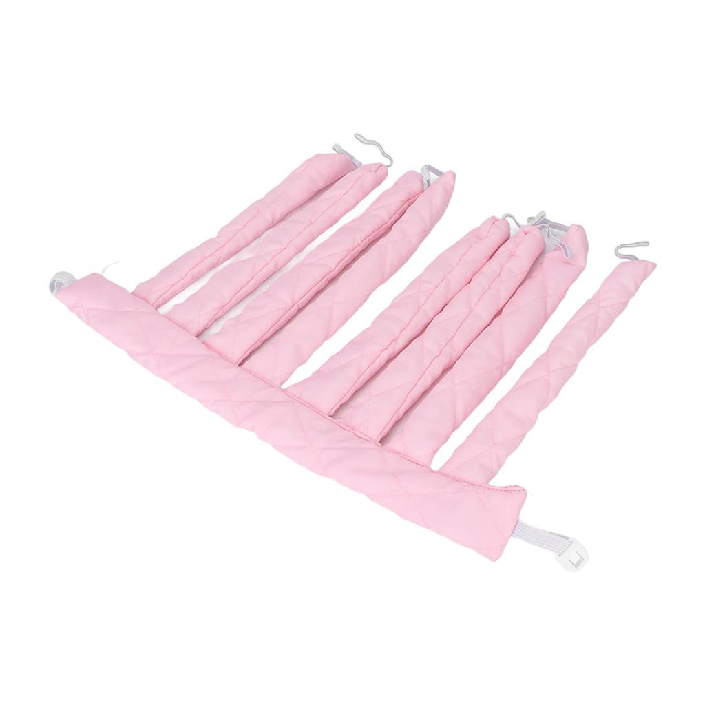 Heatless Curling Rod Sleeping Hair Curl Styling Roller Ribbon for Women Girls Extra Long HairPink