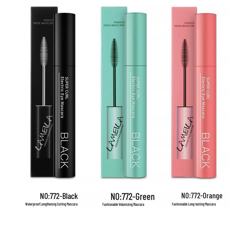 LAMEILA 3-Color Mascara: Natural Lengthening, Volumizing, Curling, Long-lasting, Smudge-proof, Thickening Formula. оранжевый