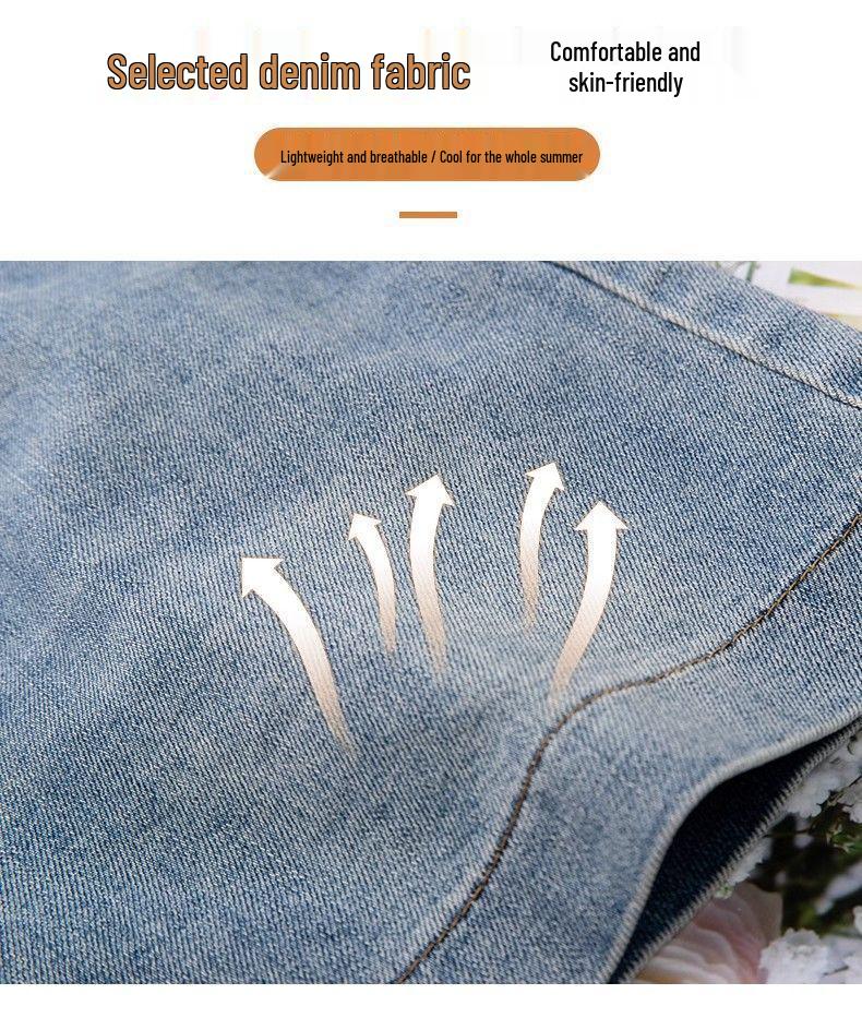 Women's High-Waisted A-Line Denim Shorts - Summer 2026 Slimming Loose Fit