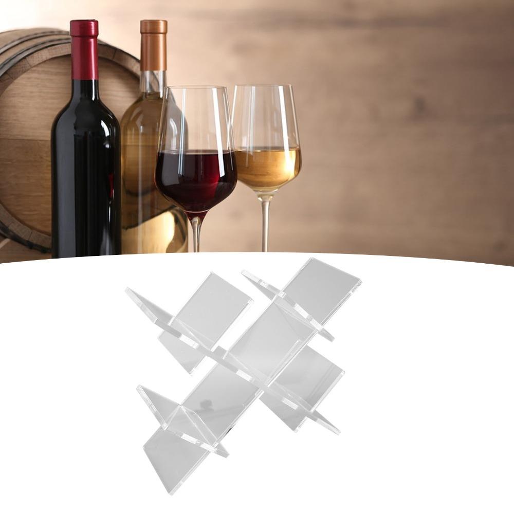 Stackable Wine Bottle Holder Acrylic Red Wine Bottle Organizer For Countertop Display