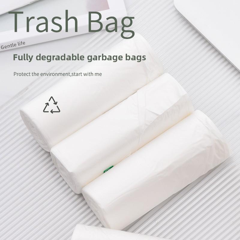 Biodegradable Thick Trash Bag With Handles For Home Kitchen Waste Disposal