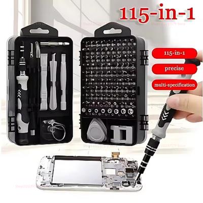 115 In 1 Multifunctional Screwdriver Set Electronics Repair Kit for PC Mobile Phone Household Tools Insulated Screwdriver