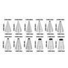 Set of 12 Stainless Steel Round Piping Tips for Cake, Cookie, and Small Mont Blanc Decorations (Silver Round Tips)