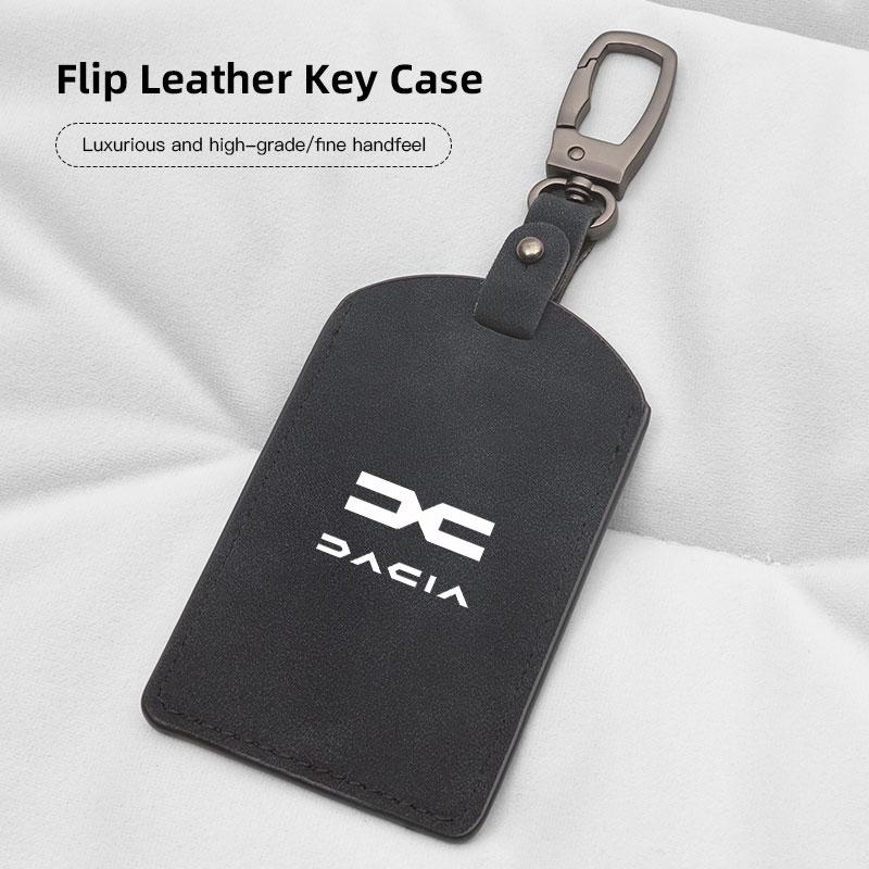 Luxurious High-grade Flip Leather Key Case For Dacia Sandero Duster 2012-2025 Jogger Bigster Spring Logan Stepway Dokker Lodgy