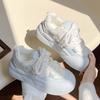 Summer Mesh Breathable Board Shoes Women's 2025 New Thick-soled Heightening White Shoes Student Versatile Niche Bread Shoes
