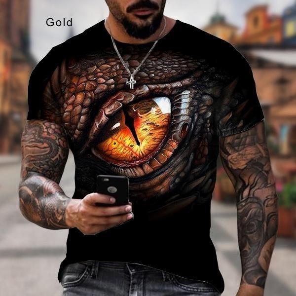 

Персонализированный креативный топ-футболка, новейшая мужская и женская мода, футболка с 3D-принтом с узором змеи 6XL