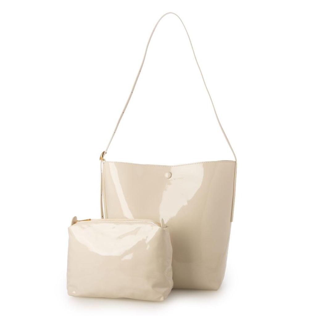 Bean hardware enamel shoulder bag