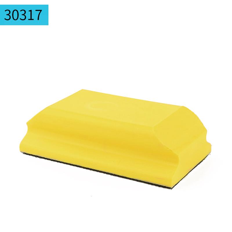 4" 100mm Self-Adhesive PU Foam Hand Grinding Disc for Manual Sanding and Polishing, Yellow