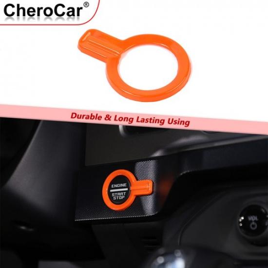 Orange Car Engine Start Stop Push Button Cover Decor Trim for + Ford Bronco