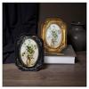 Retro Picture Frame,Decorative Photo Frame Antique Ornate Oval Photo Frame for Tabletop and Wall Display Home Decors