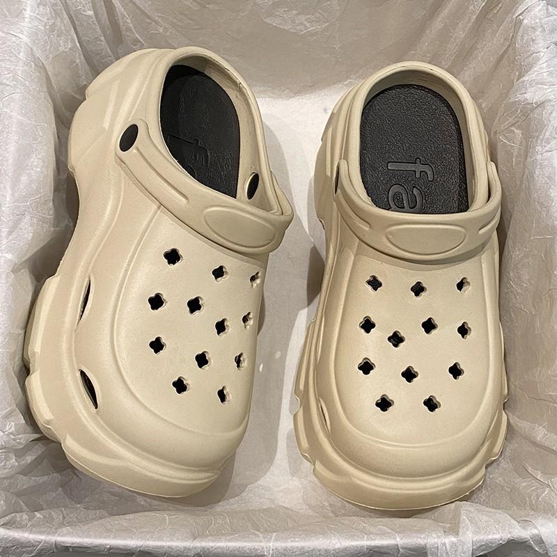 

Обувь из ЭВА с отверстиями для мужчин, толстая подошва, женские легкие сандалии для вождения, пляжные тапочки для женщин, наступающих на мешок с дерьмом 40-41 [Standard code]