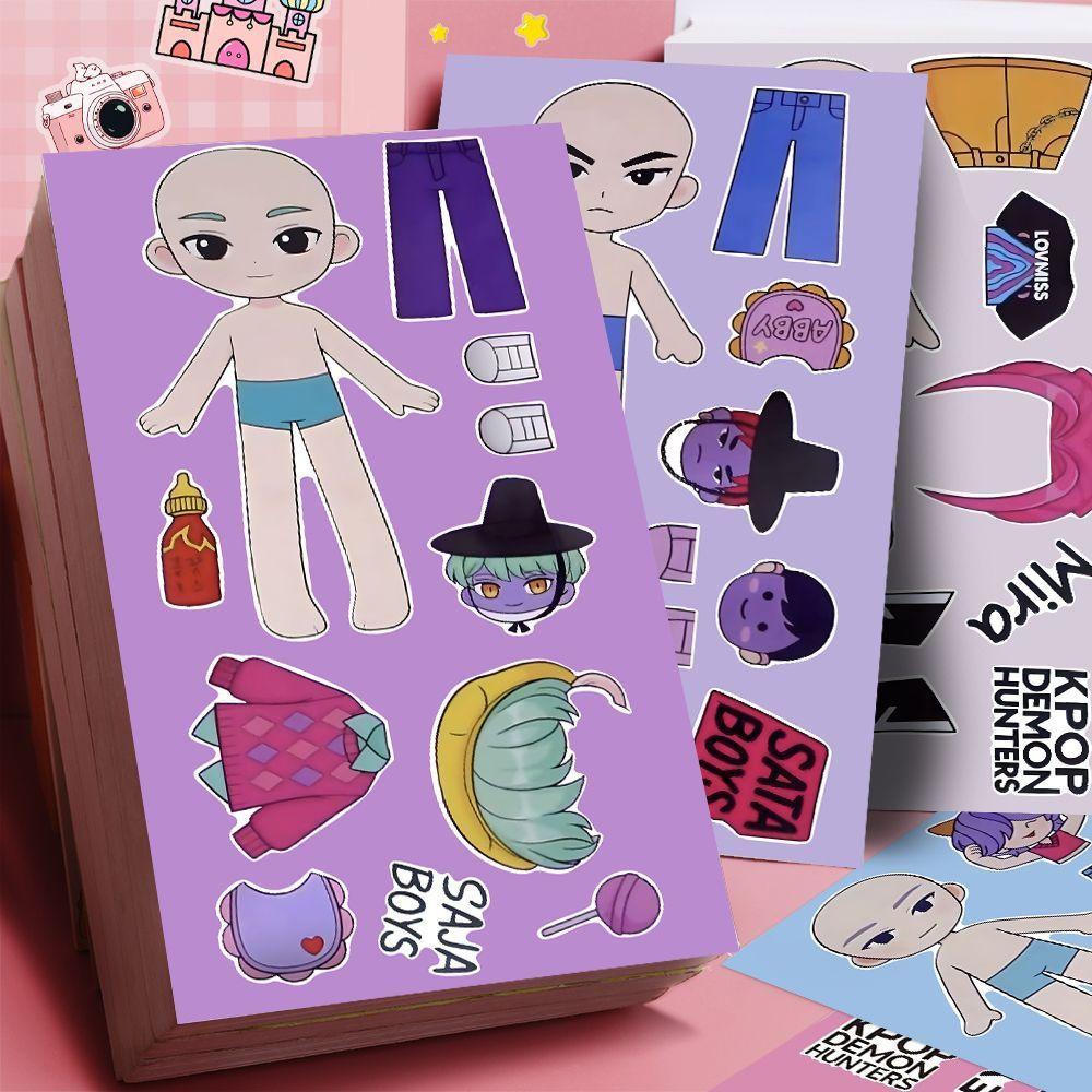 Kpop Hexenjagd Gruppe Kinderrätsel handgemachte Collage Spaß Anziehaufkleber kreative Dekoration Desktop DIY