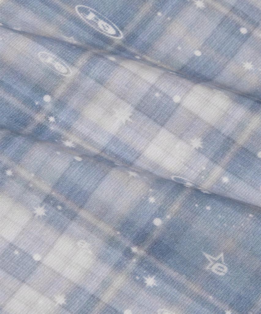 ESCAPEFROM Heart Logo Dot And Logo Play Check Full Print Long Sleeve Blue