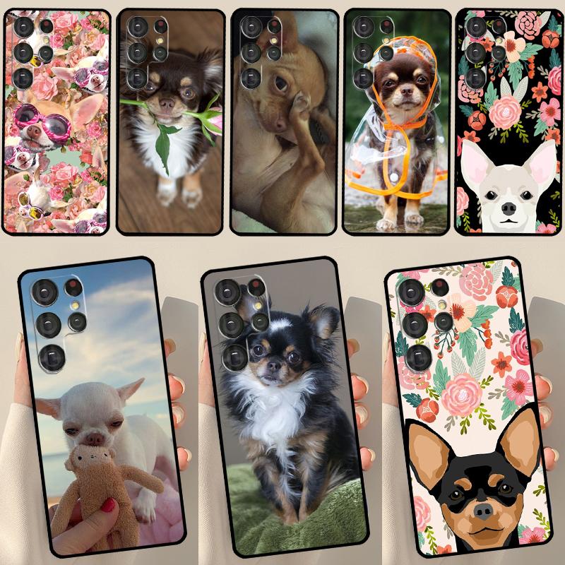 

Чехол для собаки чихуахуа для Samsung Galaxy S23 S21 S22 Ultra Plus S20 FE Note 20 Note 10 S8 S9 S10 Plus