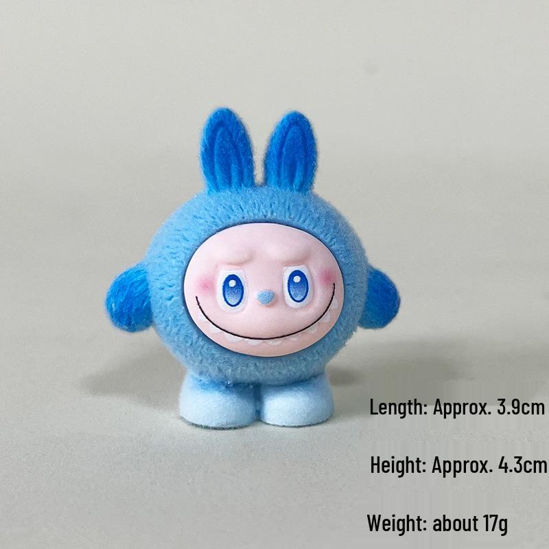 Cute Egg-shaped Flocked Rabbit Doll - Eye-catching DIY Resin Ornament for Live Stream Sales