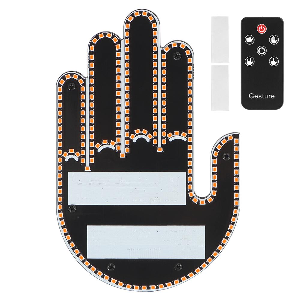 LED Lighting Remote Control Middle Finger Gesture Palm Light Gesture Light Car Finger Light Strip Car Accessories
