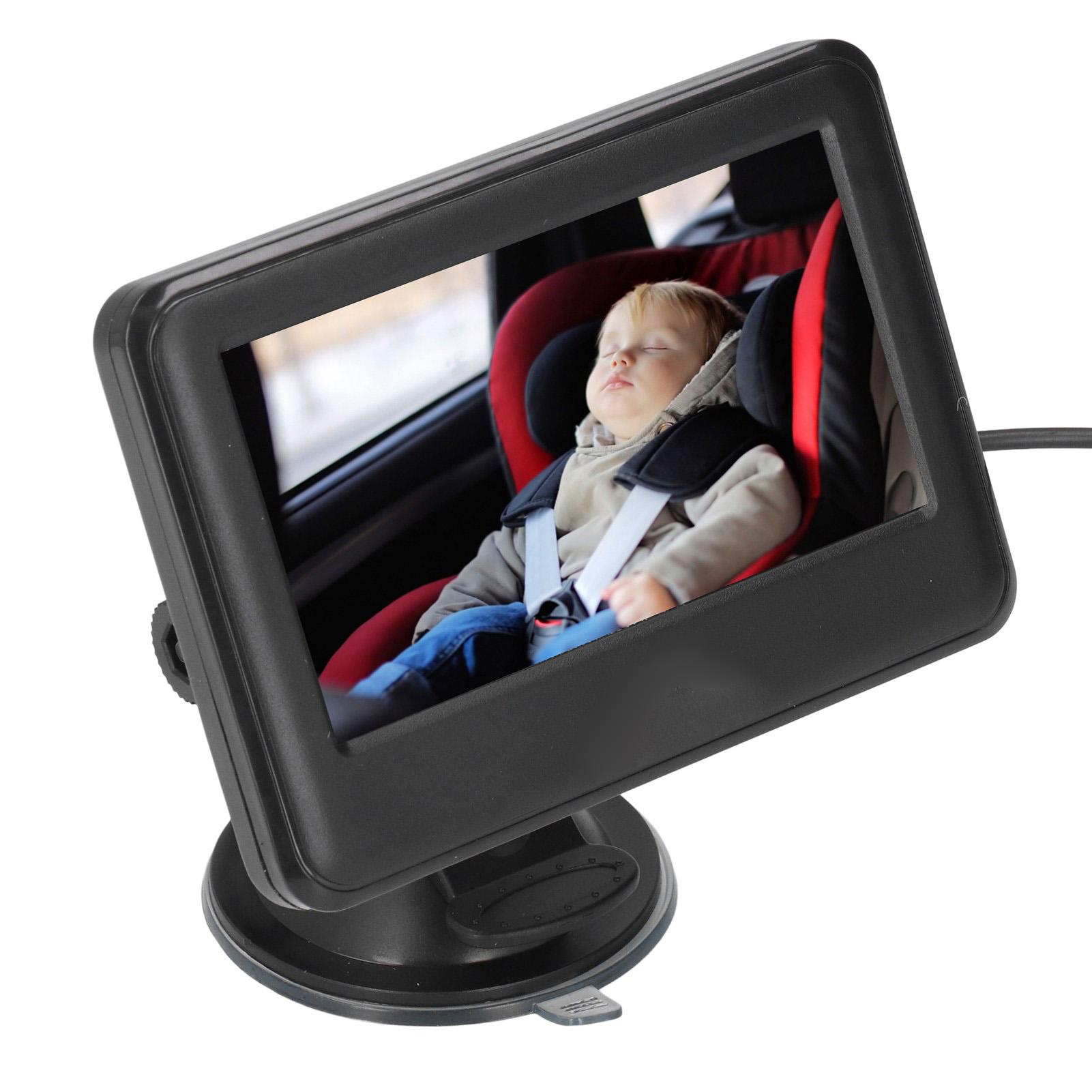 

Детский автомобильный монитор 4.3-дюймовый TFT-экран 120 градусов Широкий обзор Инфракрасные огни Ночное видение Камера заднего сиденья для