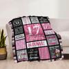 Sweet 17Th Birthday Home Customize Your Name Blankets Comfortable Soft Lightweight Allseason Multipurpose Blanket For Picnics Sofas Offices Beds