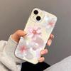 Peach Blossom Pearl Print Transparent Phone Case For Iphone 17 Air 16 16e 15plus 14 13 12 11 Pro Max Soft Clear Protective Cover