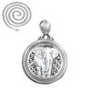 Creative Design Circular Ethnic Style Elephant Necklace Hollow Out Men'S Pendant Charm Keel Chain Banquet Jewelry