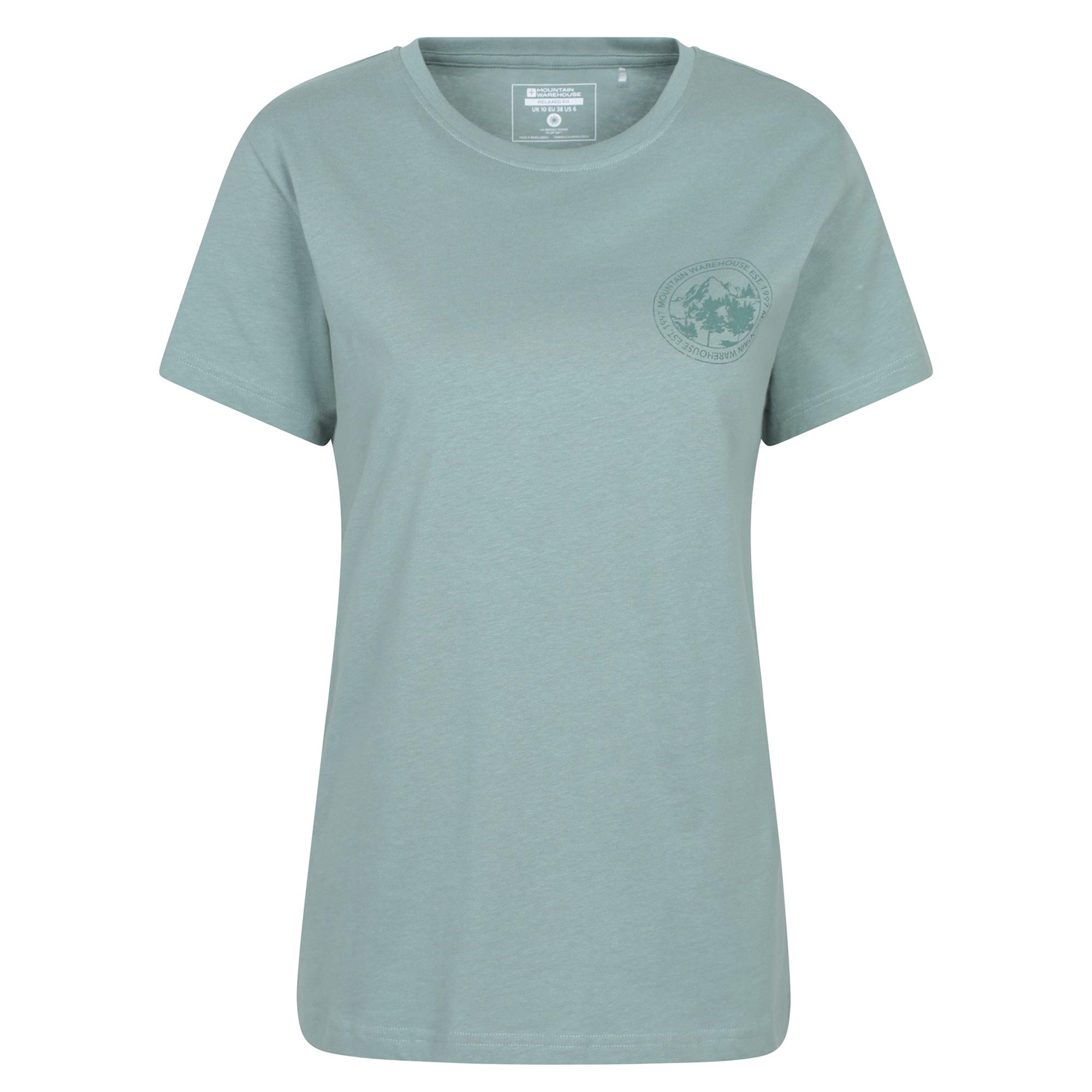 Mountain Warehouse Camiseta de Montaña para Mujer/Dama Corte Relajado 4 UK caqui/verde