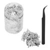 Nail Art DIY Gold Flakes Shiny Silver Foil Glitter Decoration Manicure Tool Silver Aluminum 10g