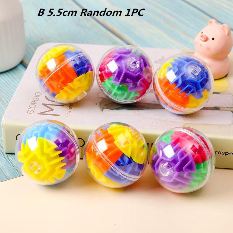 TOBEFU 3D Maze Magic Cube Transparent Six-sided Puzzle Speed Cube Rolling Ball Game Cubos Maze Toys for Children Educational