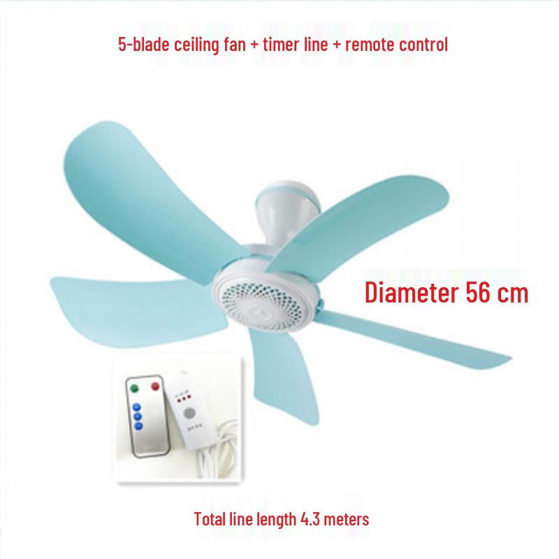 Compact Silent Ceiling Fan for Dorms and Bedrooms