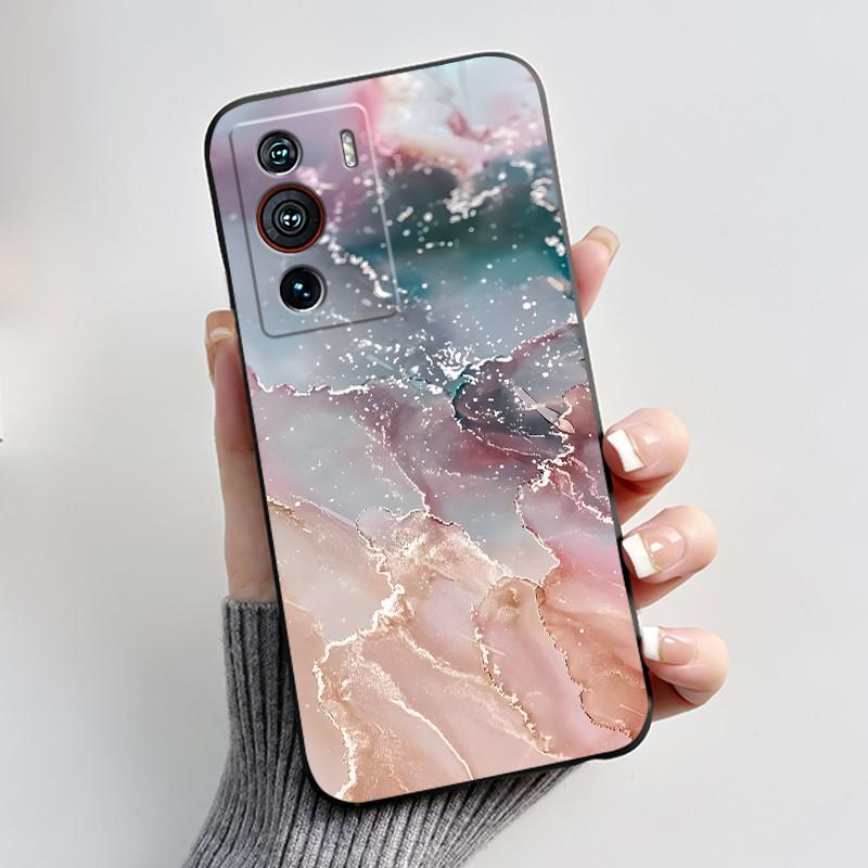 Hülle Für ZTE Nubia Z40 Pro NX701J Niedliches Herz Hase Schwarz Weiches TPU Silikon Stoßfeste Rückabdeckung Für Nubia Z40Pro 5G Handyhülle