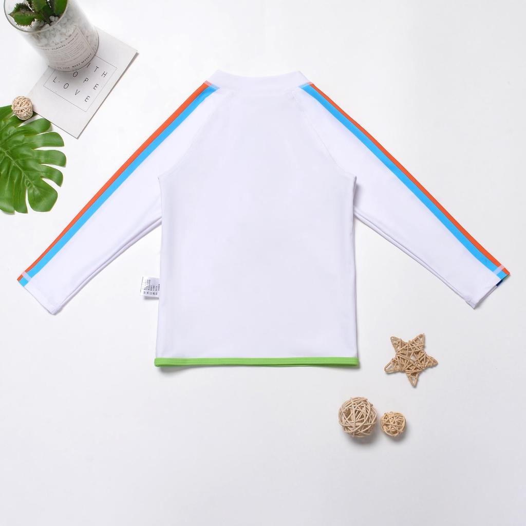 Boys' Cartoon Long-Sleeve Quick-Dry Sun Protection Swimsuit