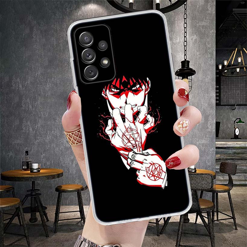 Fullmetal Alchemist Anime Phone Case For Samsung Galaxy A12 A22 A32 A52 A72 A02S A51 A50S A71 A70 A31 A20S Note 20 Ultra S10 A10