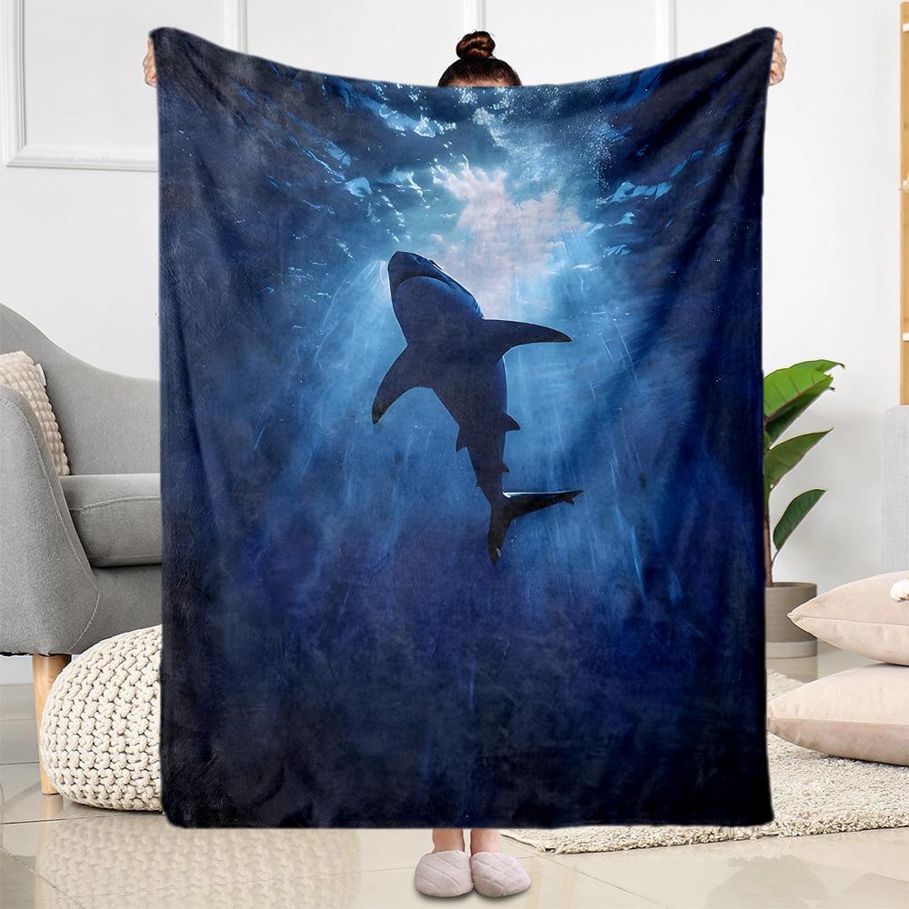 Ocean Animal Flannel Blanket - Soft and Comfortable, Suitable for Sofas, Beds, Offices, Travel, All Seasons, and A Great Gift for The Holidays.