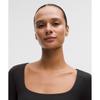 Lululemon Wundermost Ultra Soft Nulu Square Neck Long Sleeve Shirt Black