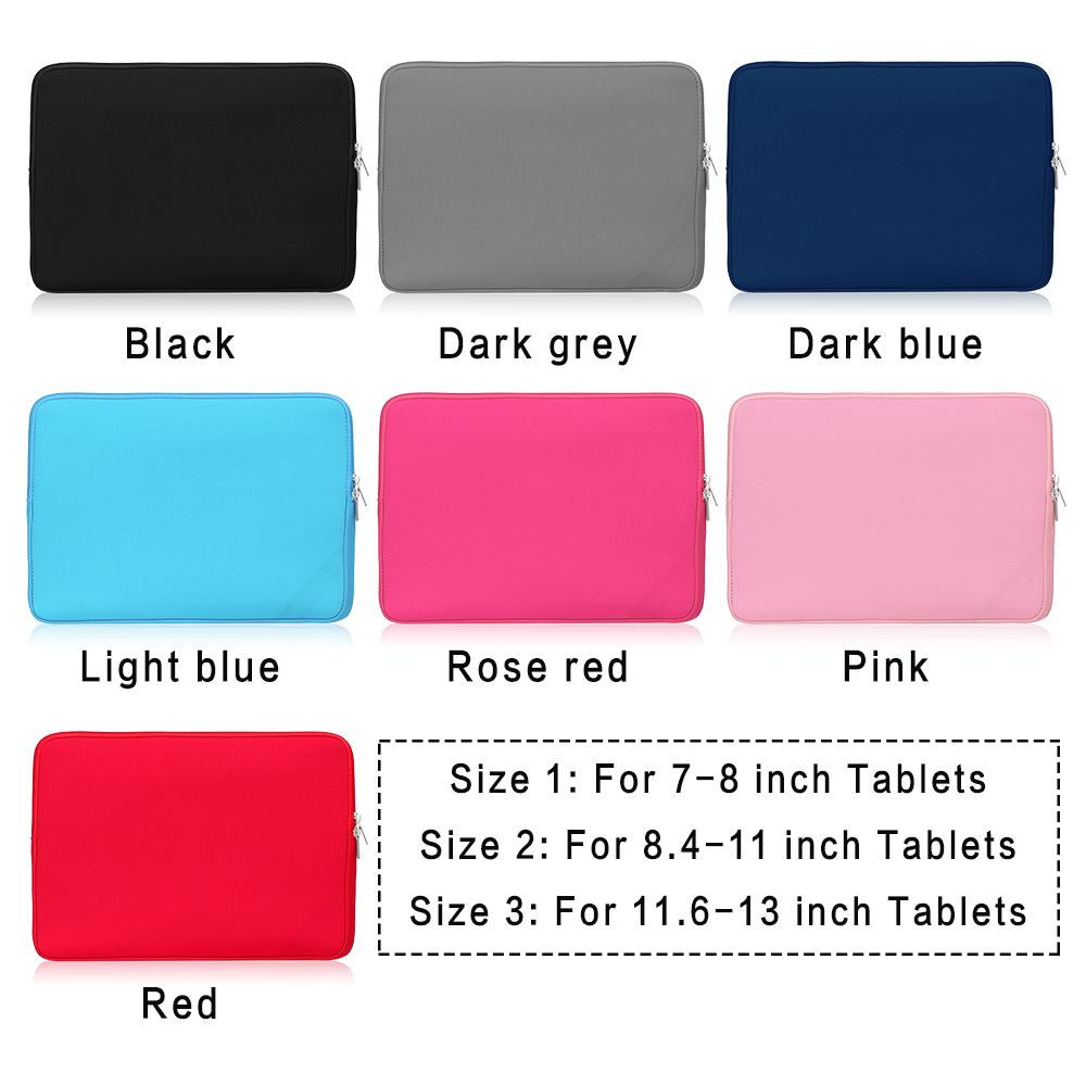 Universal Tablet Case Sleeve Bag Cover Protective Pouch Shockproof For Apple iPad Samsung Galaxy Tab Huawei MediaPad
