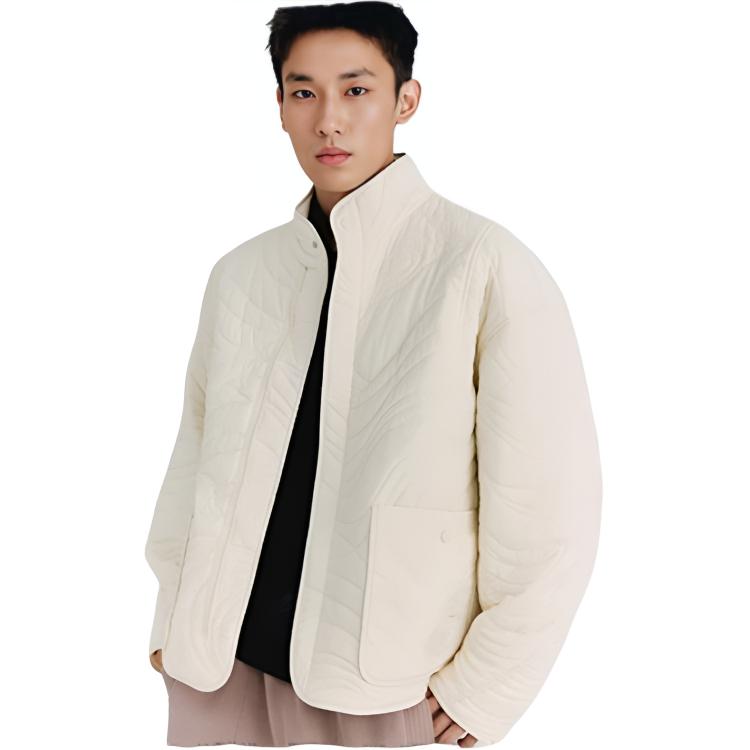 Li Ning Kung Fu Series Zipper Solid Color Loose Stand Collar Casual Cotton Jacket Men Jacket AJMV179-3