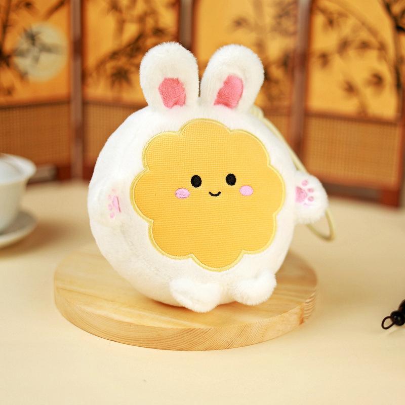 

Плюшевая игрушка кукла-лунный пряник ко Дню середины осени, кулон-лунный пряник в виде кролика, креативные подарки от компании на День середины осени 15cm