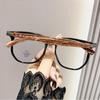 Yeni Okuma Gözlükleri Anti Mavi Işık Kadın Gözlük Çerçevesi Moda Retro Büyük Çerçeve Gözlük Erkekler için Trendy Woodgrain Hd Presbiyopi Gözlük