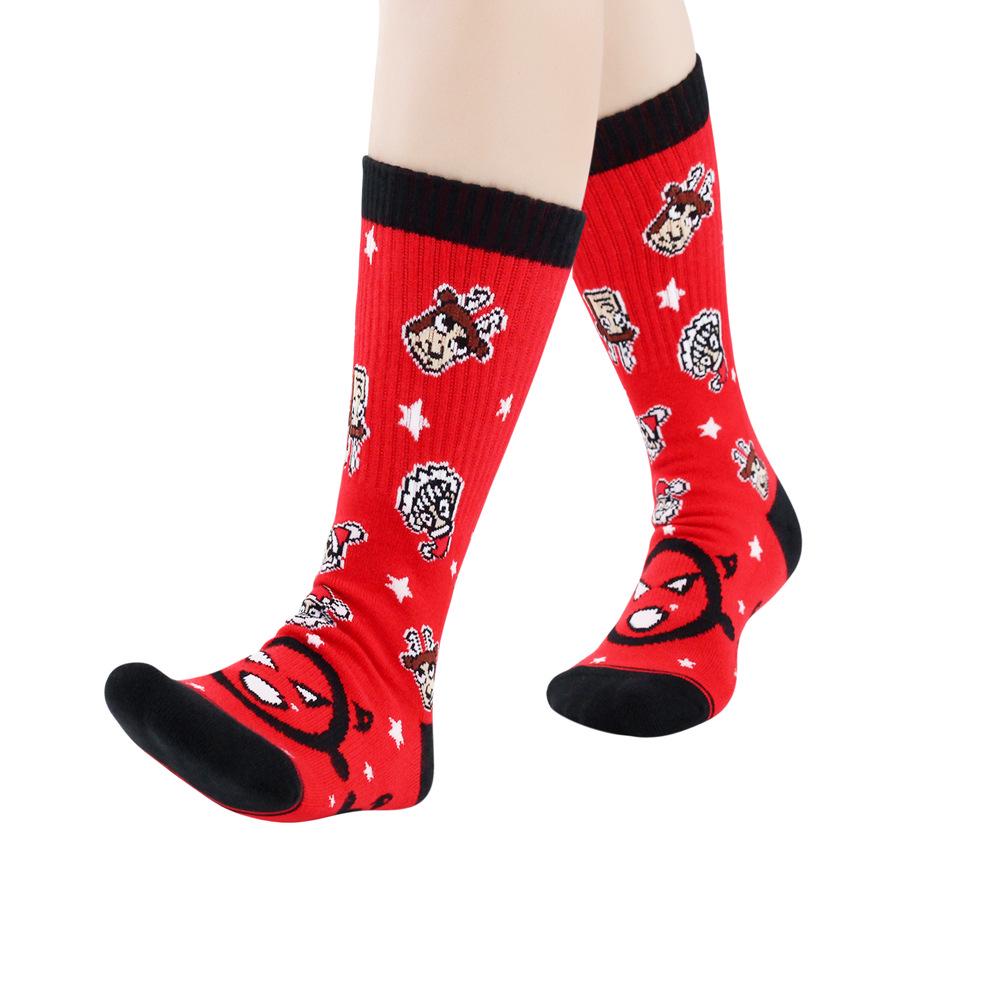 

Рождественские носки CS290: Утепленные теплые зимние красные терри носки до середины икры для мужчин и женщин M: 38-41 красный