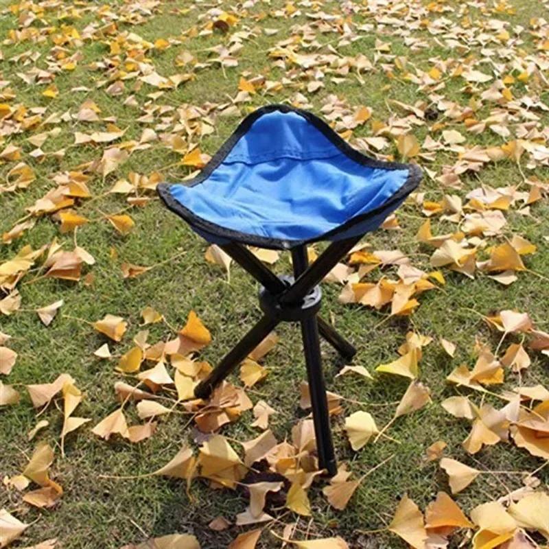 Tragbarer Campingstuhl für draußen, Dreibein-Gartenhocker, Picknick-Strandstuhl, Angelstuhl, Reisesessel, Faltbarer Dreibein-Hocker