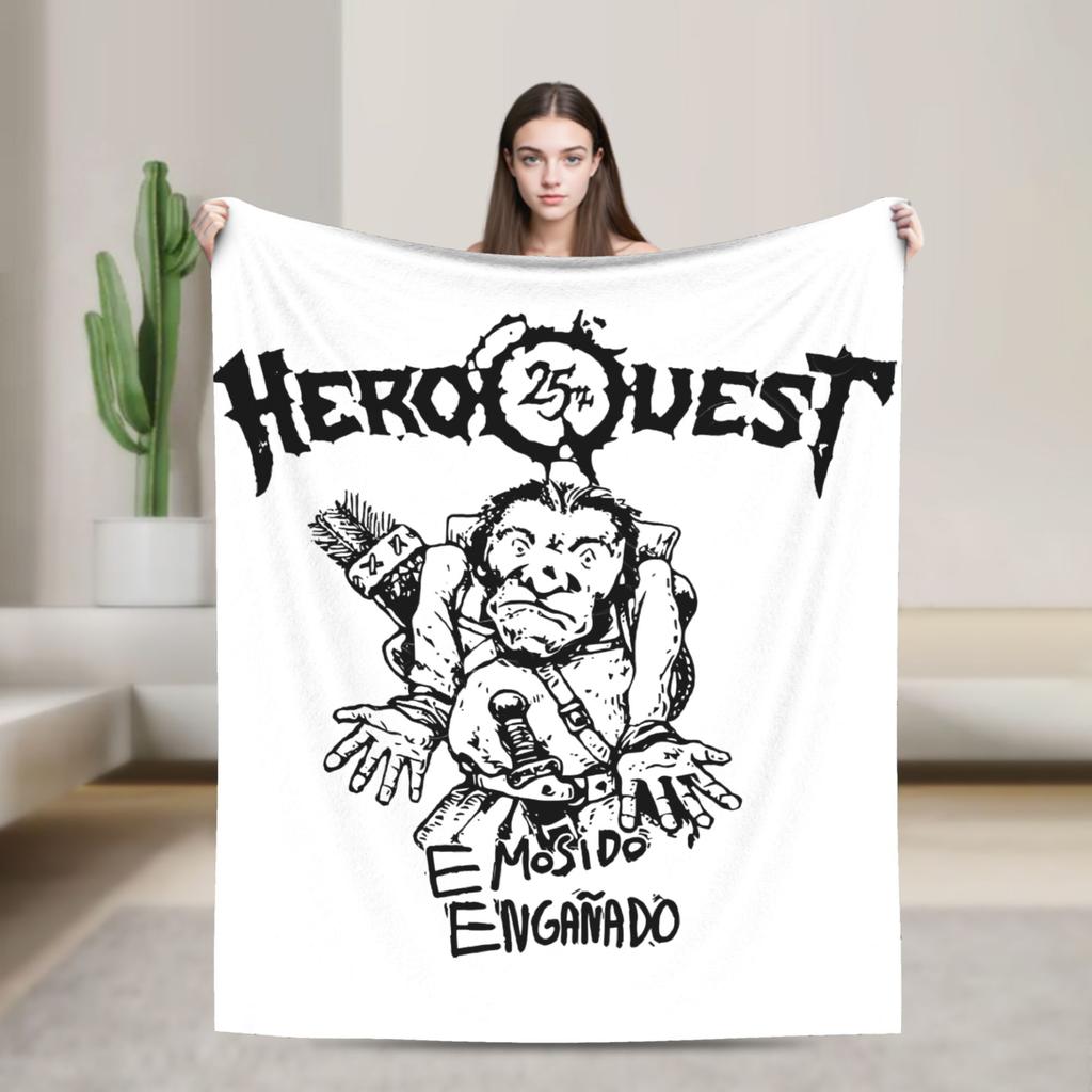 Heroquest Roleplay Game 90s RPG Knitted Blankets Flannel Gaming Warm Throw Blankets for Bedding Throws Quilt Portable