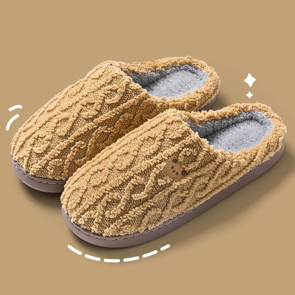 Women Indoor Slippers S Soft Bear Pattern Plush Slippers Cute & Insulated Slippers for Women with Arch Support And Memory Foam