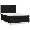 Maison Exclusive - Sommier à lattes de lit avec matelas Noir 140x190 cm Tissu