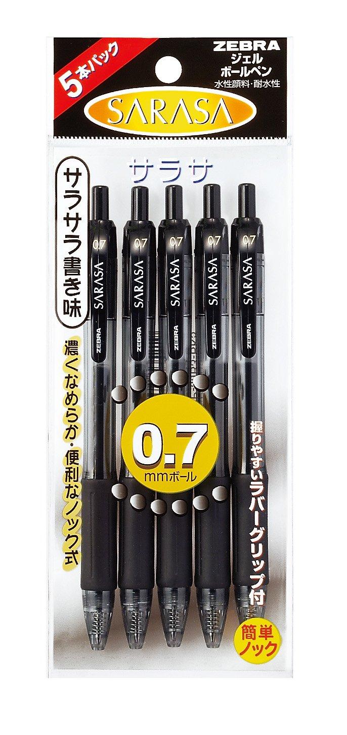 

ZEBRA Gel Ballpoint Pen Sarasa Black 5 Pieces 0.7 P-JJB3-BK5