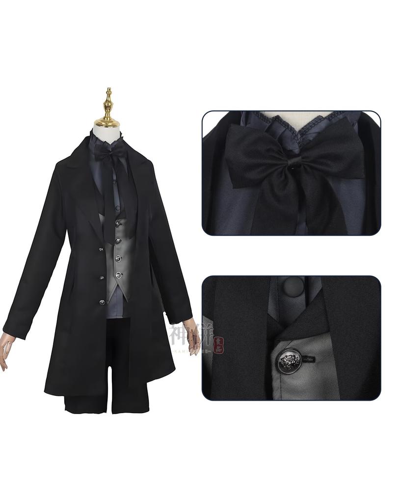 Ciel Phantomhive Cosplay Costume with Devil Black Costume for School and Stage Performances Phantomhive Includes Size [Excellent Quality] Wig, Style,