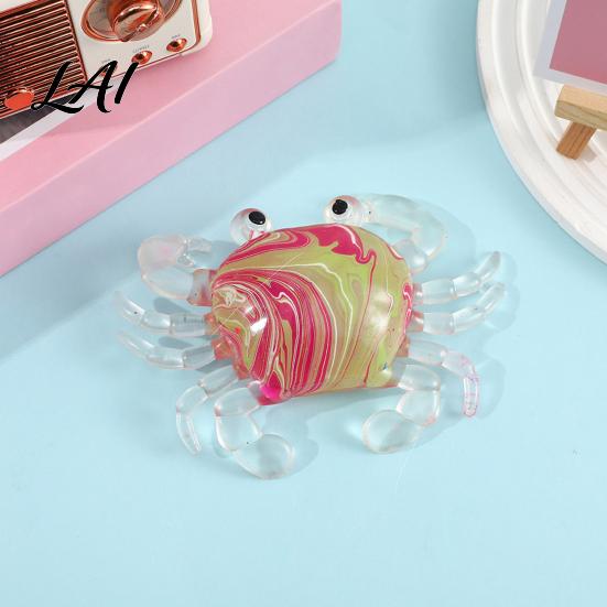 Stress Relief Squeeze Toy Crab Slow-Rising TPR Fidget for Safe Play Kids Cute Transparent Claws Portable Decompression Gadget Adults Slow Rebound