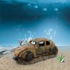 Fish for Tank Decoration Aquarium Hideaway Broken Vehicle House Cave Resin Wreck Car Ornament Landscaping Accessories top sale
