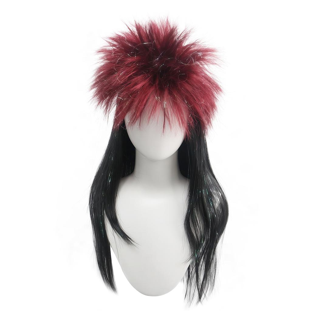 New Kill Matt Long Straight Hair Synthetic Wig Chemical Fiber Fluffy Punk Rock Style for Halloween Party